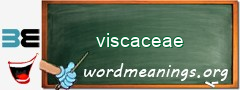 WordMeaning blackboard for viscaceae